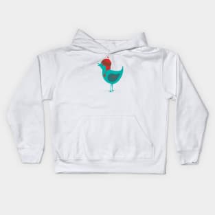 Cute Bird With Hat Kids Hoodie